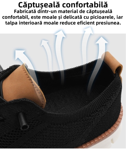 ⏰50% reducere astăzi, nu o ratați! Pantofi ortopedici ergonomici, stil britanic elegant, respirabili + cusuți manual