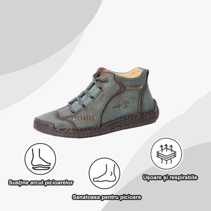 [⏰Timp limitat 50% reducere - de neratat] Pantofi ortopedici cu design ergonomic - piele de inalta calitate + cusaturi de mana 👞