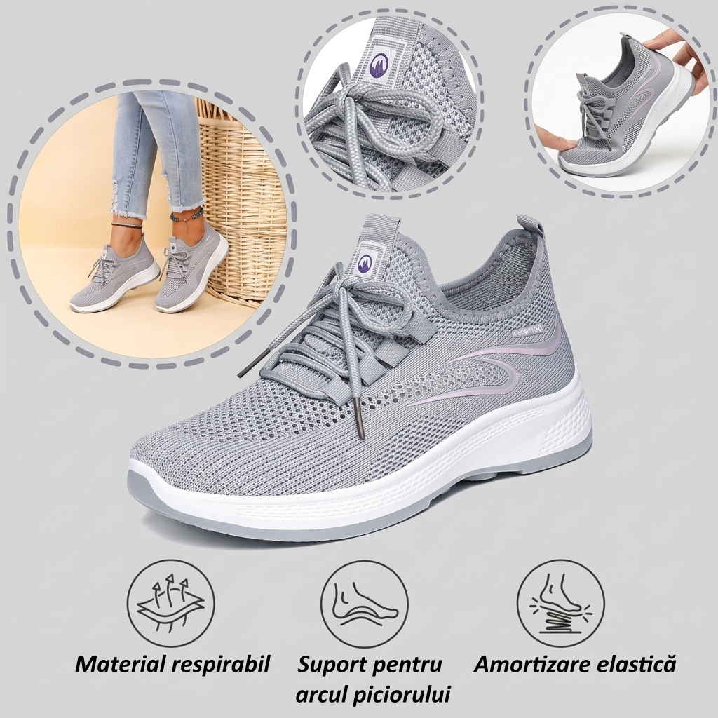 ⏰Ultima zi! Reducere 70% - Nu rata ocazia! ✅️Încălțăminte de damă confortabilă și respirabilă, cu suport pentru bolta plantară - design ergonomic.