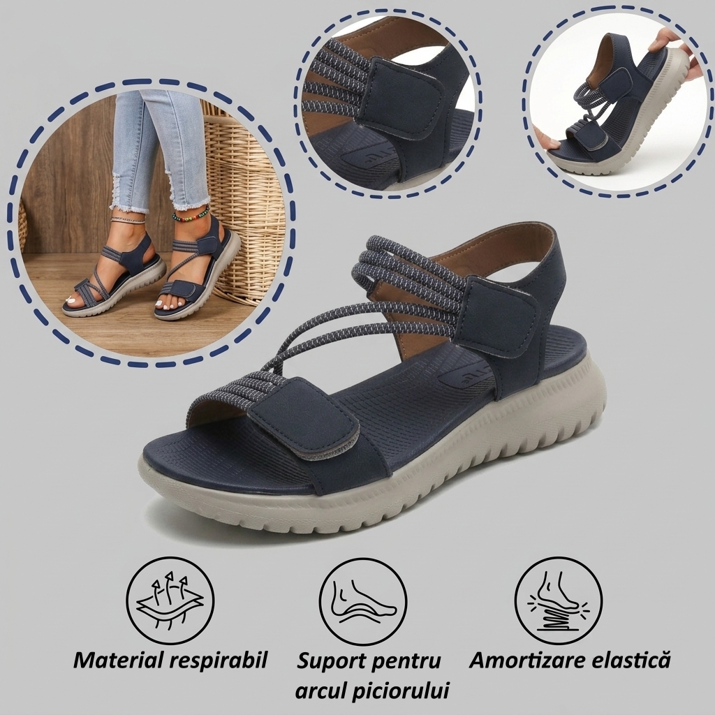 ⏰Ultima zi cu reducere de 70% - Nu rata ocazia!✅️Sandale confortabile cu suport pentru bolta plantară - Design ergonomic