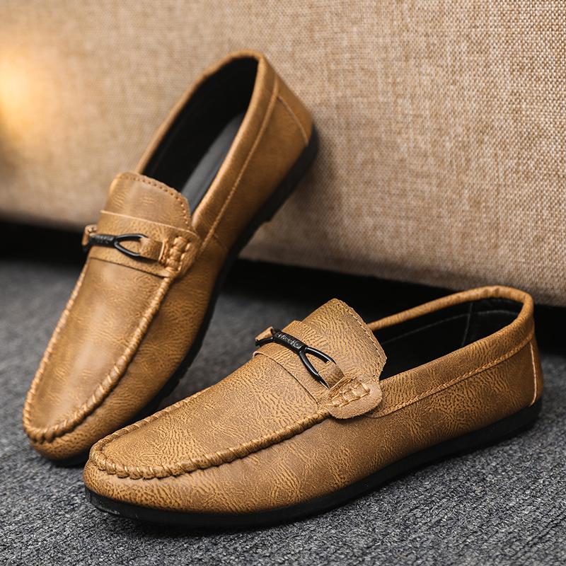 🐂Mocasini bărbătești din piele naturală de vacă👞Design slip-on, cusut manual✅Suport pentru bolta plantară - ameliorează durerea, o combinație de confort și eleganță