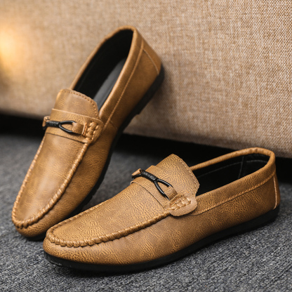 🐂Mocasini bărbătești din piele naturală de vacă👞Design slip-on, cusut manual✅Suport pentru bolta plantară - ameliorează durerea, o combinație de confort și eleganță