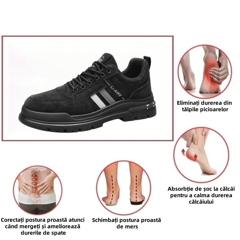 【🎁 Reducere de 50% astăzi - nu o ratați】 Pantofi ortopedici cu design ergonomic - piele de calitate + cusut manual 👞