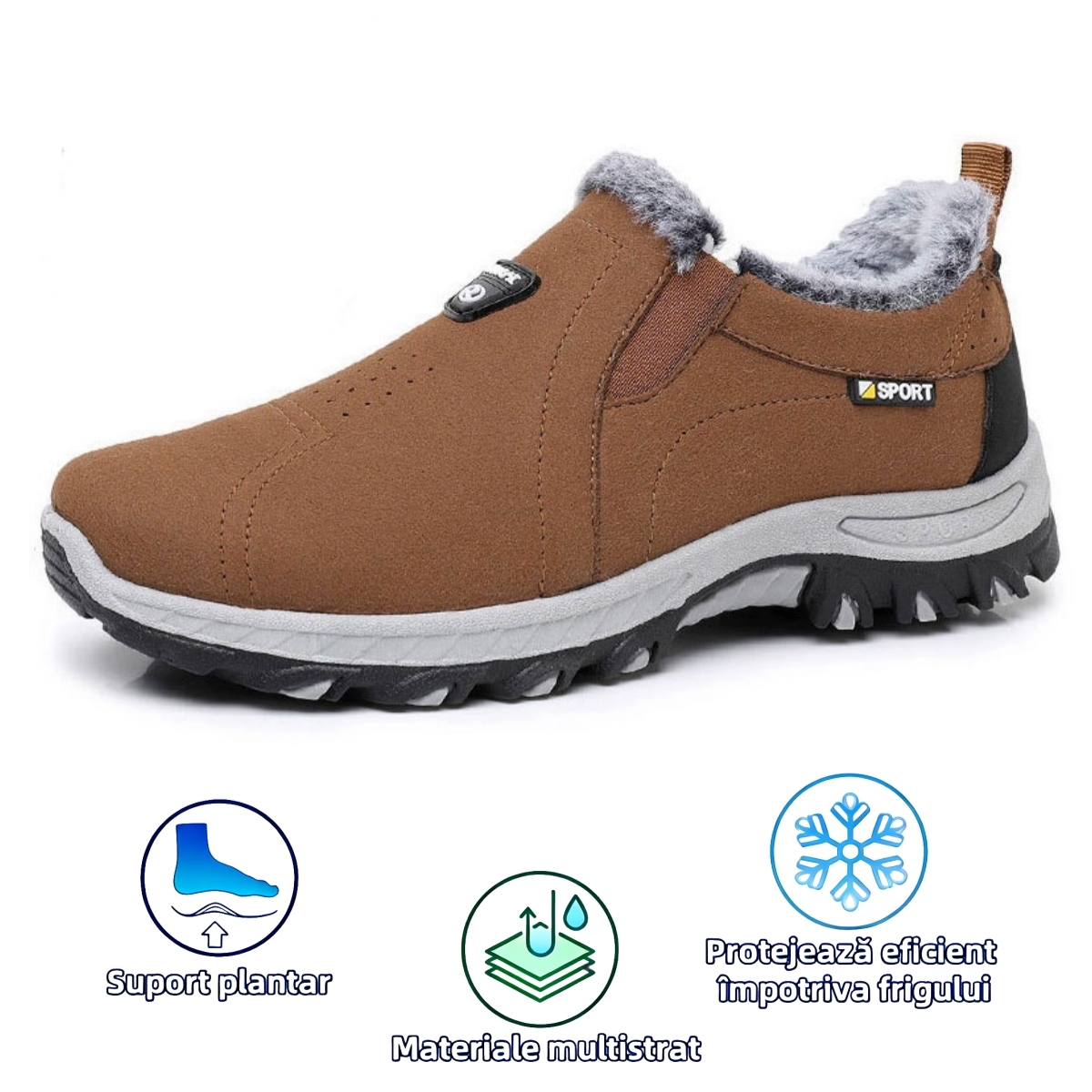 【❗️Oferta specială de astăzi - 70% reducere - Nu ratați】Ghete ergonomice din lână - ✅️Corectează postura la mers - Călduroase, durabile, impermeabile și antiderapante👞