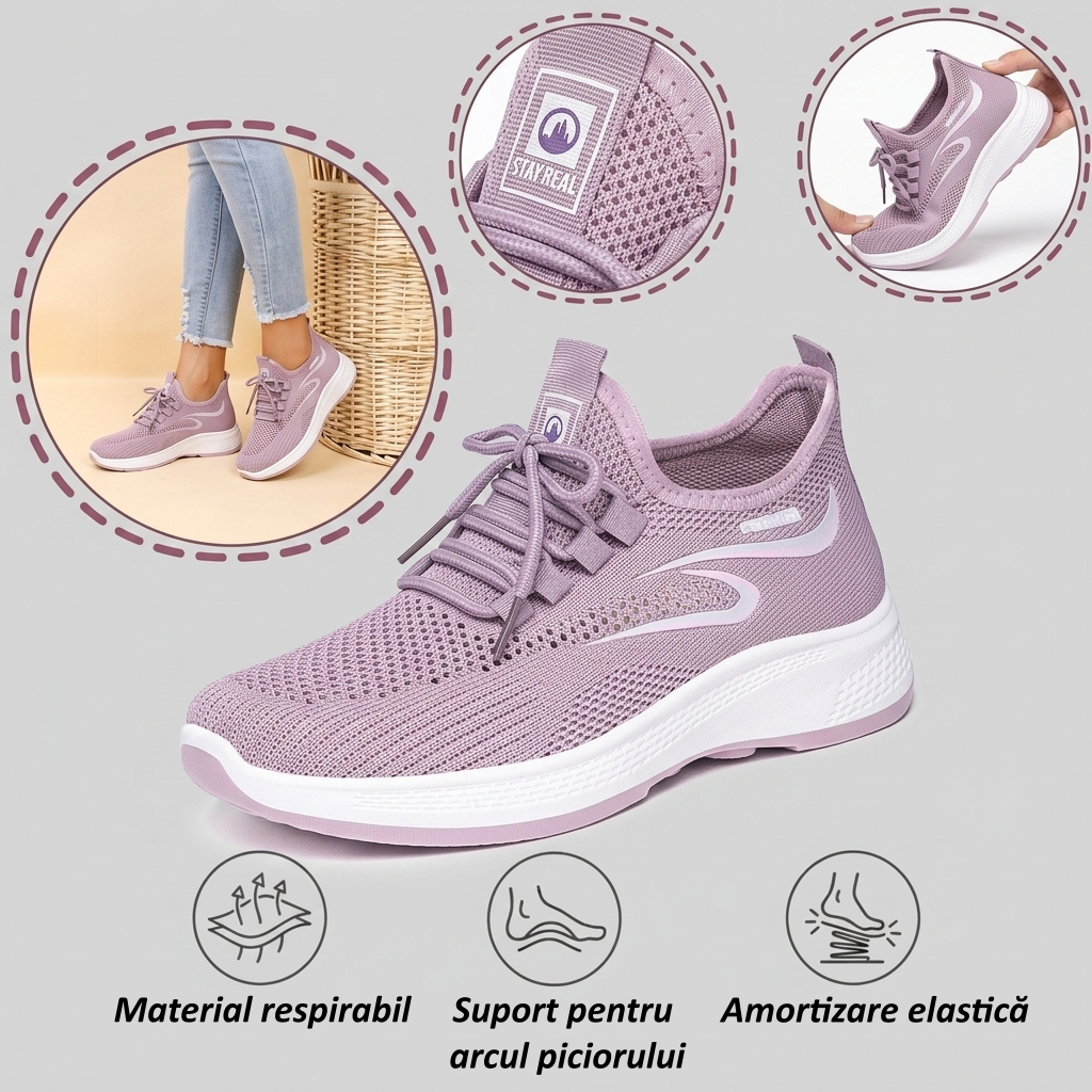 ⏰Ultima zi! Reducere 70% - Nu rata ocazia! ✅️Încălțăminte de damă confortabilă și respirabilă, cu suport pentru bolta plantară - design ergonomic.