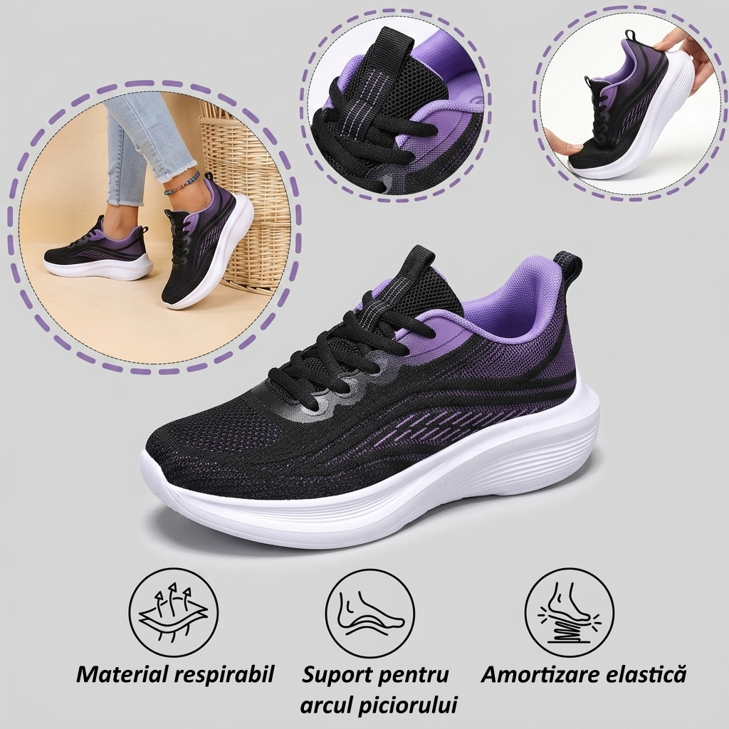 ⏰Ultima zi! Reducere 30% - Nu rata ocazia! ✅️Încălțăminte confortabilă pentru femei cu suport pentru bolta plantară - design ergonomic