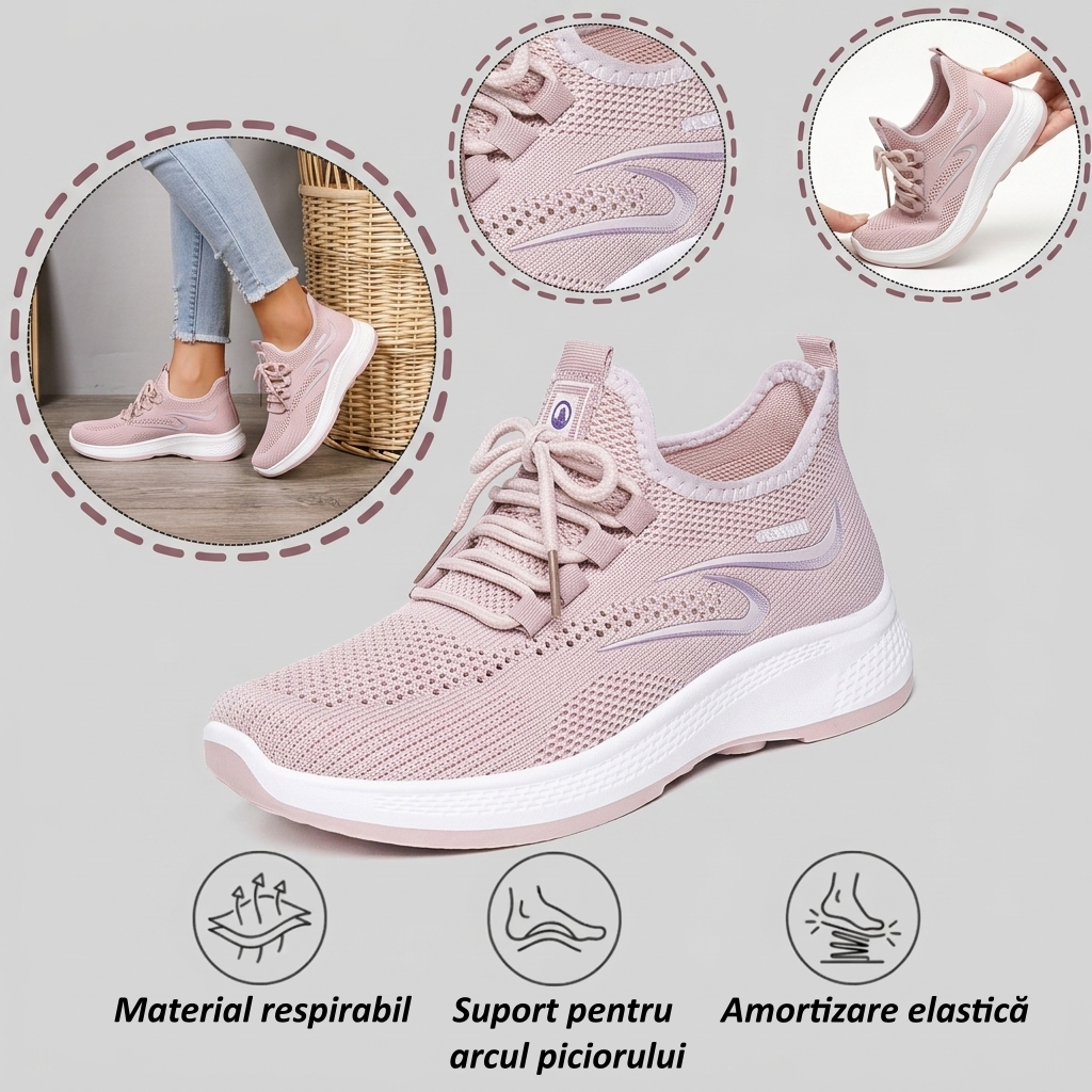 ⏰Ultima zi! Reducere 70% - Nu rata ocazia! ✅️Încălțăminte de damă confortabilă și respirabilă, cu suport pentru bolta plantară - design ergonomic.