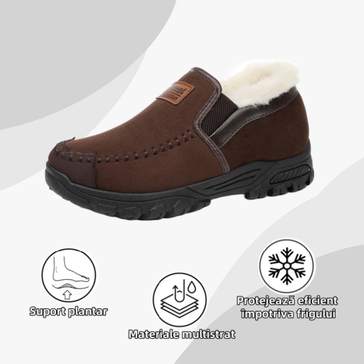 [🔥50% reducere astăzi - nu-l ratați] Pantofi ortopedici cu design ergonomic - căptușeală din lână de iarnă + cusătură manuală👞