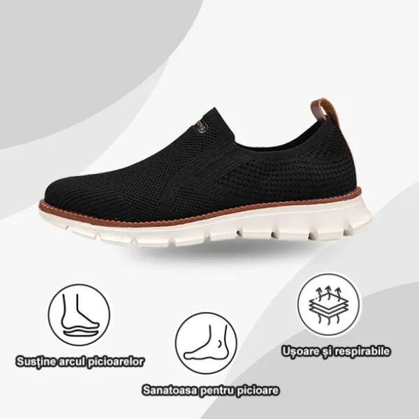 (🎉50% reducere astăzi, nu ratați) - Pantofi ortopedici respirabili și confortabili 👞Ușori și confortabili - ✅Un must-have pentru bărbați