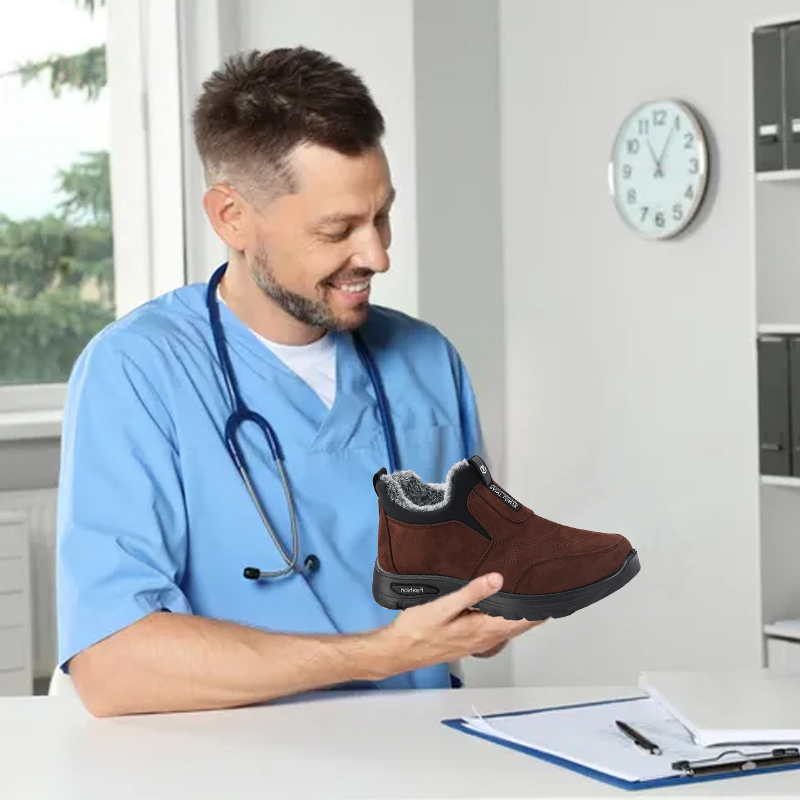 [🔥50% reducere astăzi - nu-l ratați] Pantofi ortopedici cu design ergonomic - căptușeală din lână de iarnă + cusătură manuală👞