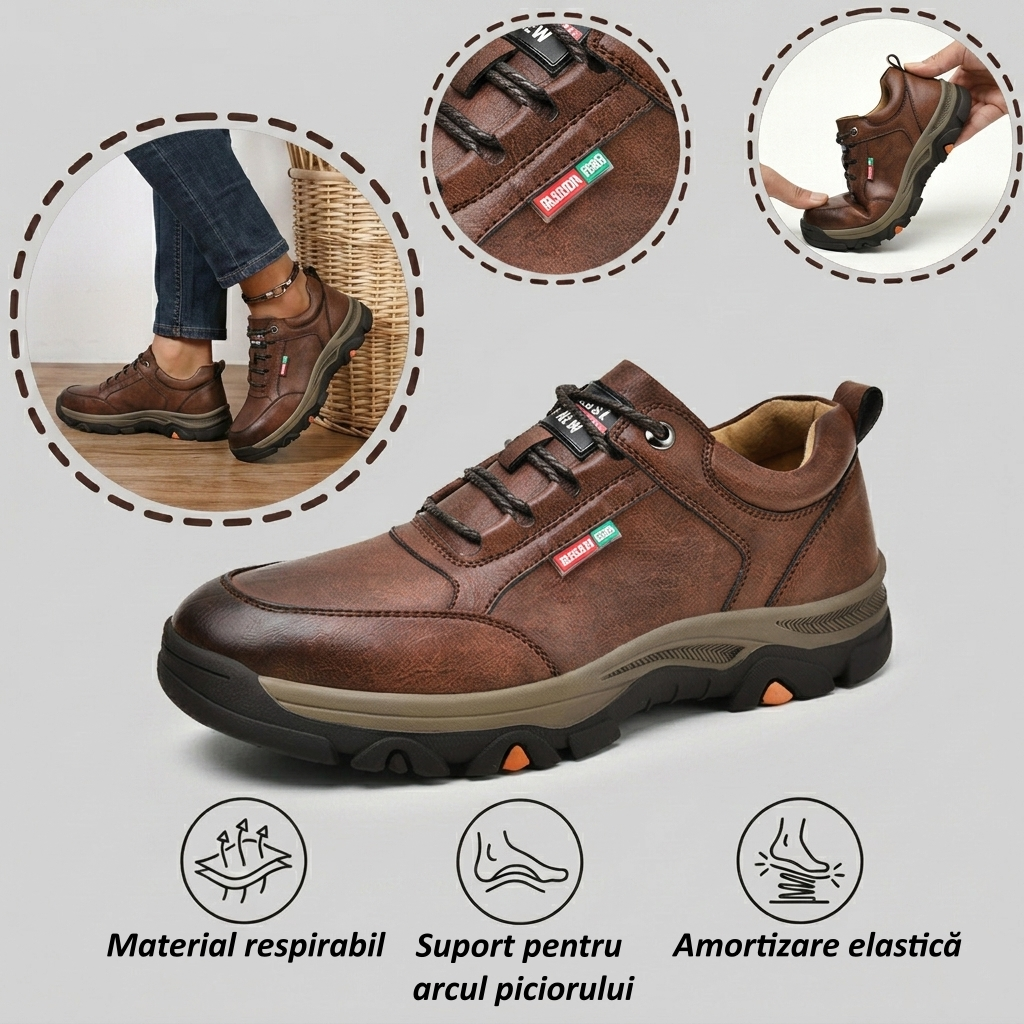 ⏰Reducere de 70% astăzi – Nu ratați ocazia!🐂Pantofi ortopedici din piele de vacă pentru bărbați, impermeabili și antiderapanti,🦶care ameliorează durerile de picioare.