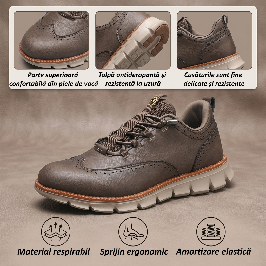 【⏰Oferta specială de astăzi: 70% reducere - Nu ratați!】Pantofi ergonomici din piele pentru drumeții ✅️Rezolvă cu ușurință problemele de durere la picioare - Impermeabili și antiderapanți💧