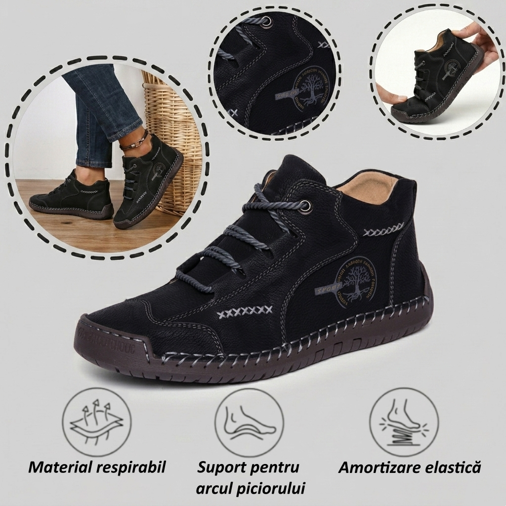 ⏰Reducere de 70% astăzi – Nu ratați ocazia!🐂Pantofi ortopedici din piele de vacă pentru bărbați, impermeabili și antiderapanti,🦶care ameliorează durerile de picioare.