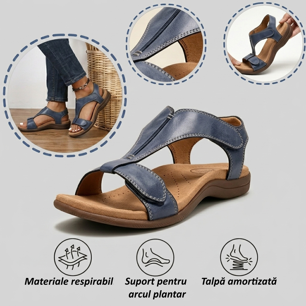 【🎁Ultima zi la jumătate de preț, nu ratați!】Sandale ortopedice cu design ergonomic și suport pentru bolta plantară✅️ pentru mers fără durere👞