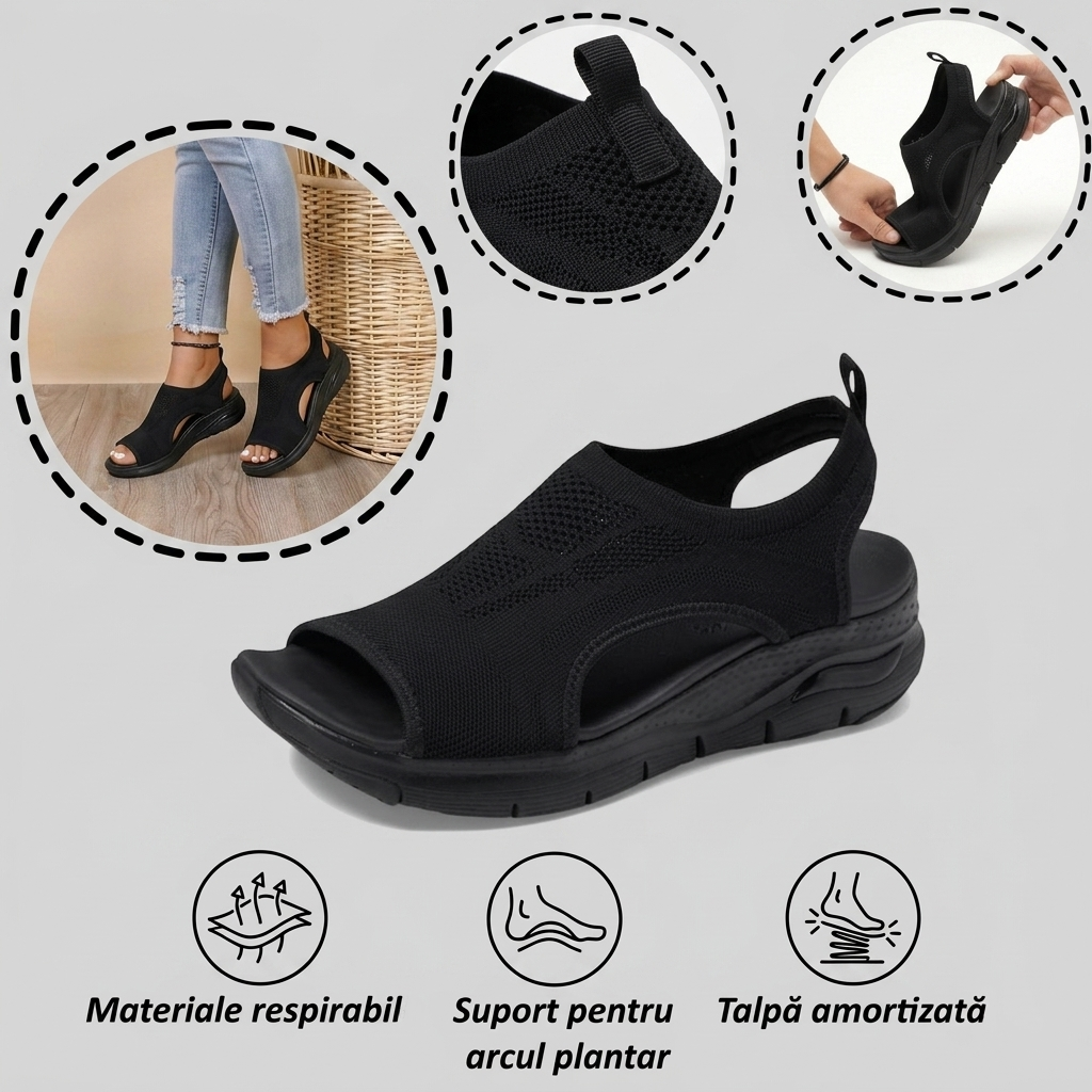 ⏰70% reducere astăzi - Nu rata ocazia! ✅️Sandale confortabile cu suport pentru bolta plantară - Design ergonomic