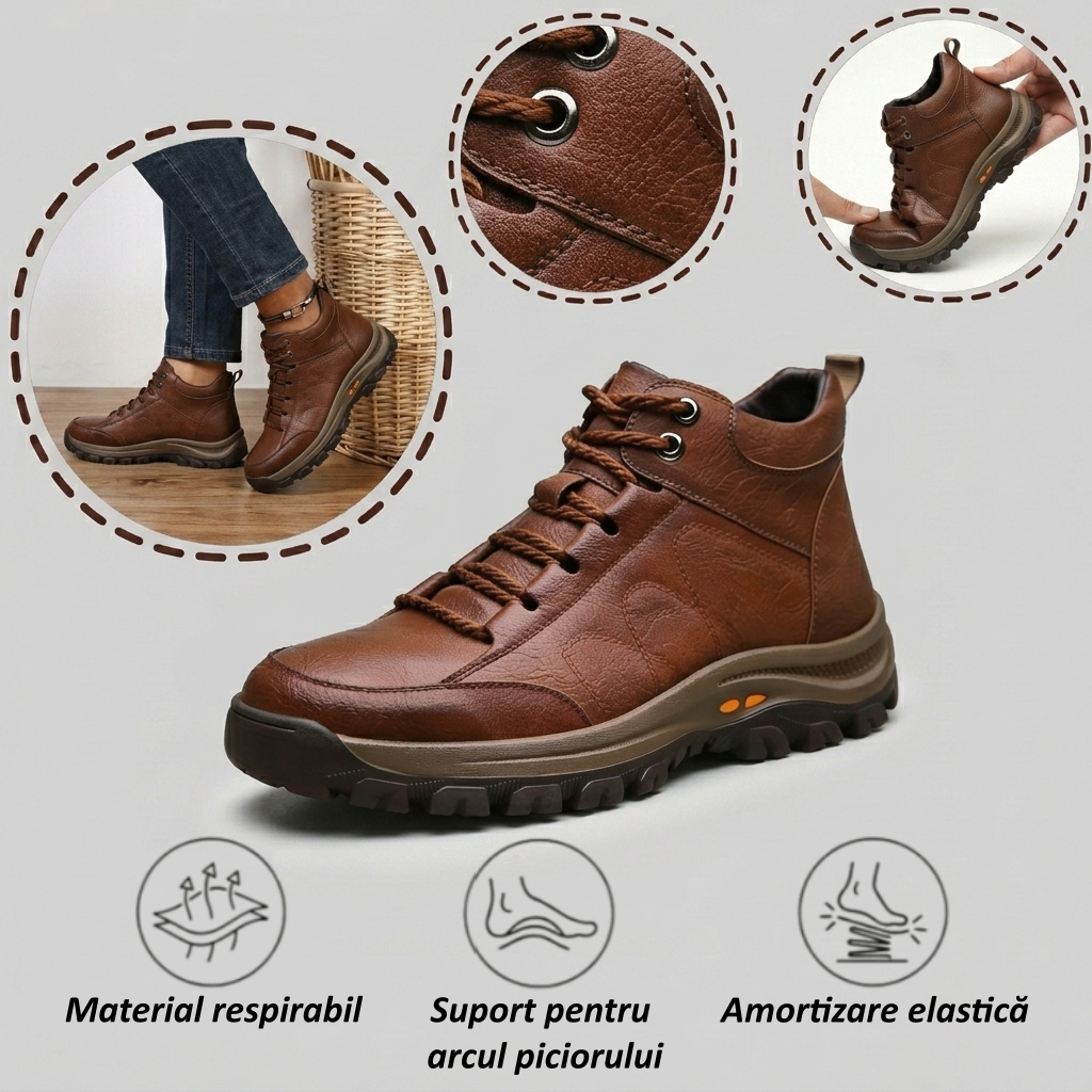 ⏰Reducere de 70% astăzi – Nu ratați ocazia!🐂Pantofi ortopedici din piele de vacă pentru bărbați, impermeabili și antiderapanti,🦶care ameliorează durerile de picioare.
