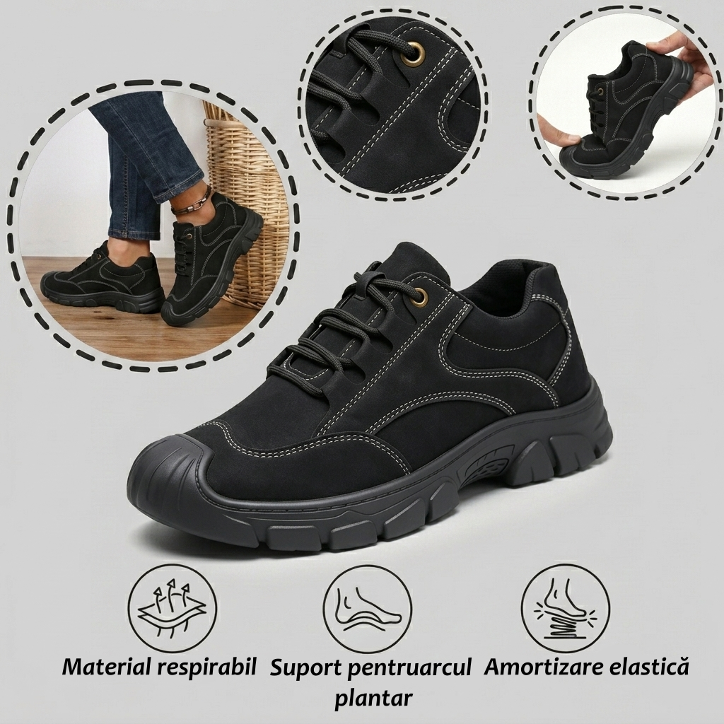🔷70% reducere astăzi - Nu ratați! ⬛Pantofi ortopedici din piele întoarsă recent concepuți, moi, confortabili, impermeabili și antiderapanți🦶Ameliorează durerile de picioare