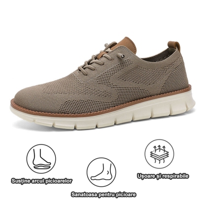 ⏰50% reducere astăzi, nu o ratați! Pantofi ortopedici ergonomici, stil britanic elegant, respirabili + cusuți manual