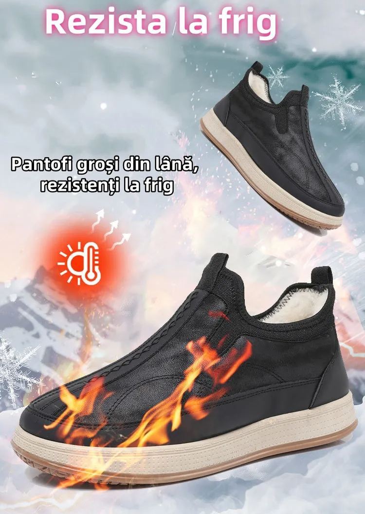 [🔥50% reducere astăzi - nu-l ratați] Pantofi ortopedici cu design ergonomic - căptușeală din lână de iarnă + cusătură manuală👞