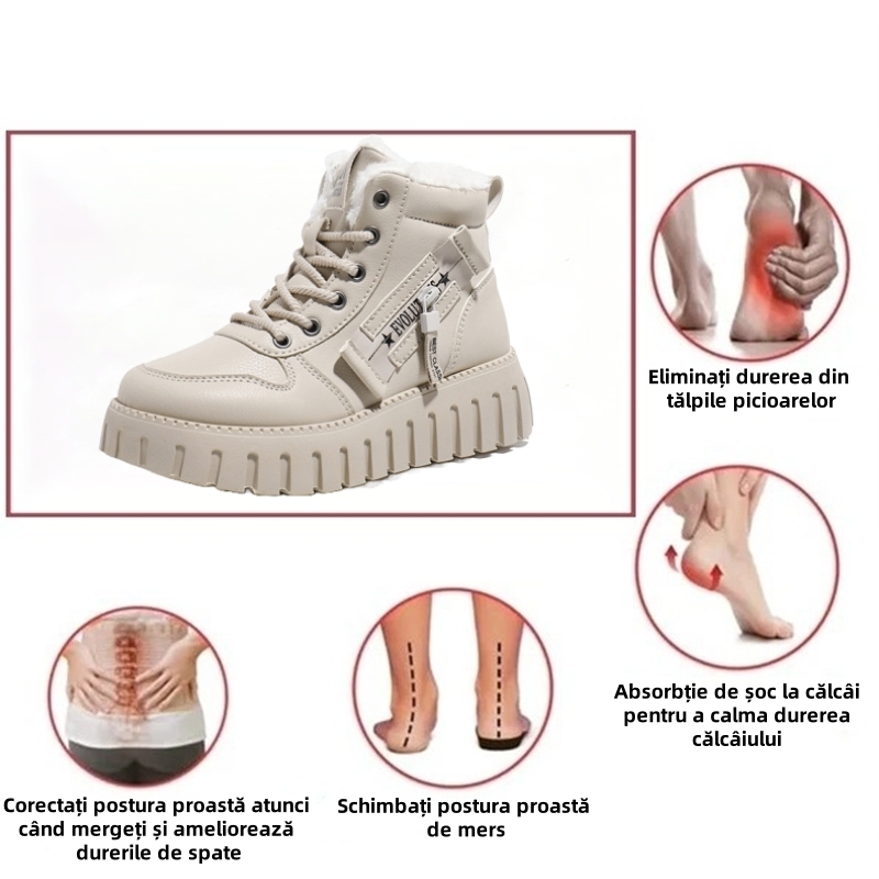 (🔥50% reducere astăzi - nu ratați această oportunitate) ⏰ - Martins căptușiți cu lână moale și confortabilă (suport pentru arc - facilitează mersul)