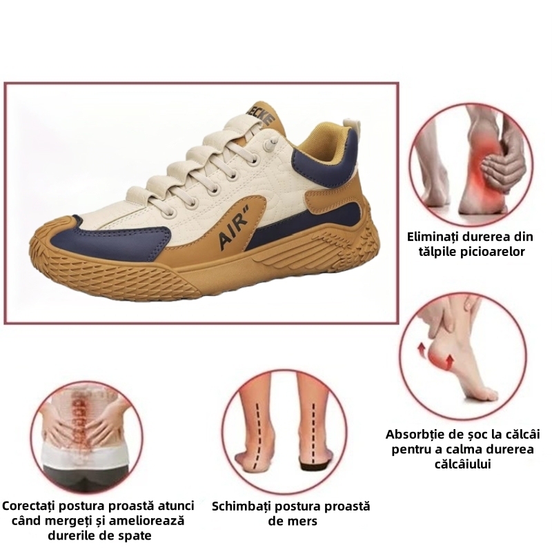 【🎁 Reducere de 50% astăzi - nu o ratați】 Pantofi ortopedici cu design ergonomic - piele de calitate + cusut manual 👞