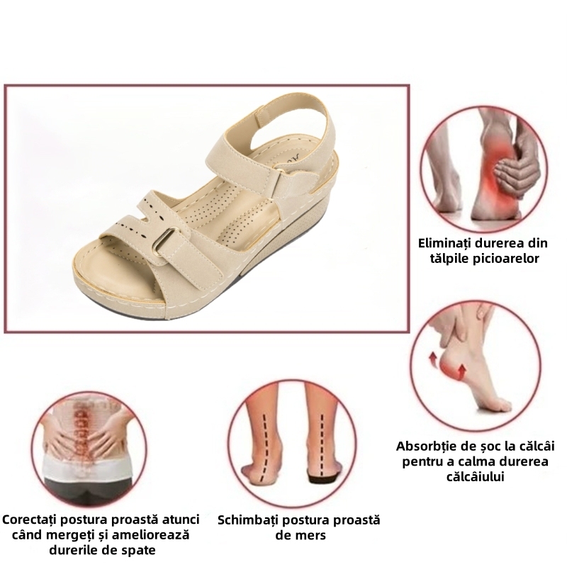 🔥Timp limitat 50% reducere - Sandale ortopedice de vară - Design ergonomic ✅ Faceți mersul mai confortabil