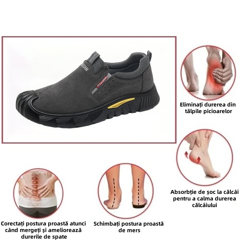 【🎁 Reducere de 50% astăzi - nu o ratați】 Pantofi ortopedici cu design ergonomic - piele de calitate + cusut manual 👞