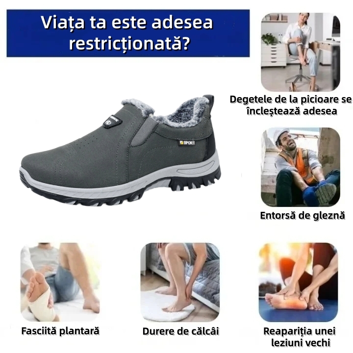 【❗️Oferta specială de astăzi - 70% reducere - Nu ratați】Ghete ergonomice din lână - ✅️Corectează postura la mers - Călduroase, durabile, impermeabile și antiderapante👞