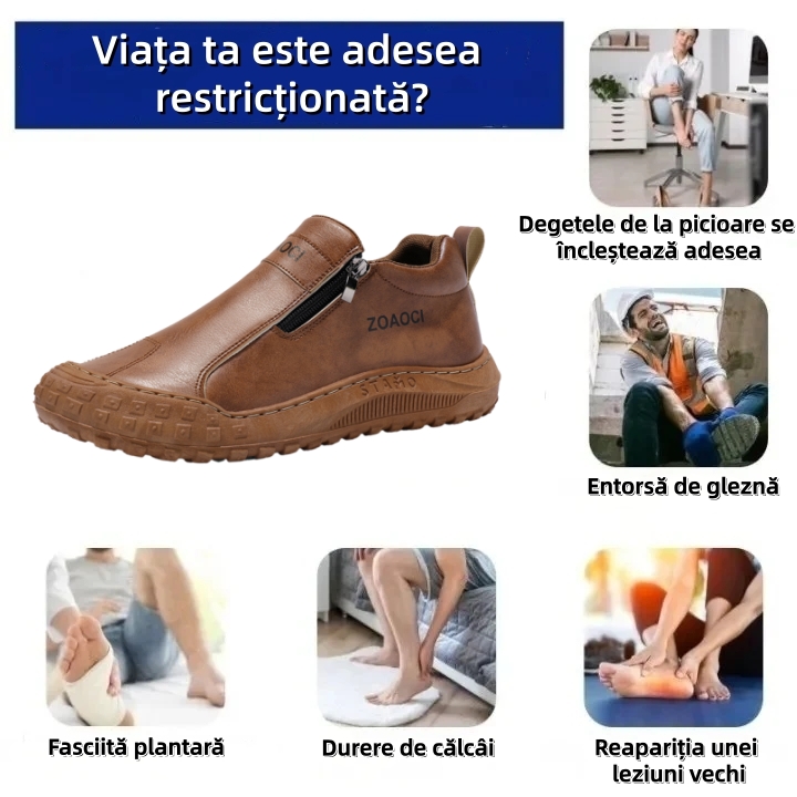 【⏰Oferta specială de astăzi: Reducere 70% - Nu ratați】Ghete de drumeție ergonomice - ✅️Corectează postura de mers - Impermeabile și antiderapante 👞Piele italiană autentică selectată🐂