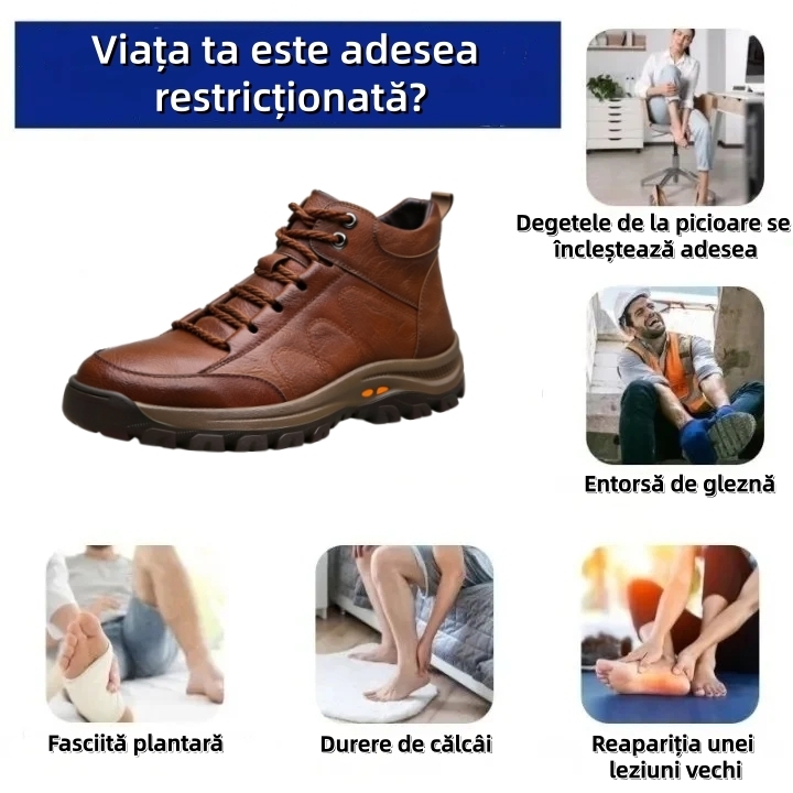【⏰Oferta specială de astăzi: 70% reducere - Nu ratați】🐂 Pantofi din piele cu design ergonomic, recent îmbunătățiți - ✅️Corectează postura la mers - Impermeabili și antiderapanți 👞Piele italiană selectată