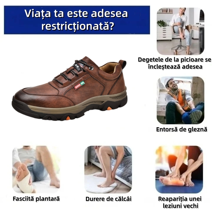 ⏰Reducere de 70% astăzi – Nu ratați ocazia!🐂Pantofi ortopedici din piele de vacă pentru bărbați, impermeabili și antiderapanti,🦶care ameliorează durerile de picioare.