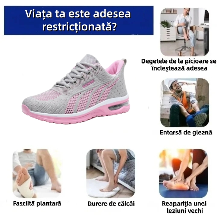 【🎁Ultima zi pentru o reducere de 70%, nu ratați!】Încălțăminte ortopedică ergonomică cu suport pentru arcul plantar✅️, care face mersul fără durere👞