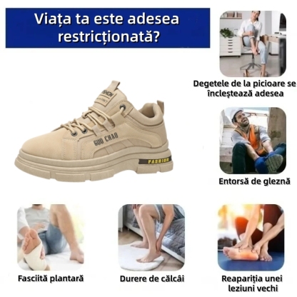 [⏰50% reducere astăzi - nu ratați] Ghete de drumeție ergonomice - ✅️Corectează stilul de mers - Piele italiană selectată
