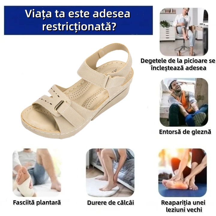 ⏰Ultima zi cu reducere de 70% - Nu rata ocazia!✅️Sandale confortabile cu suport pentru bolta plantară - Design ergonomic
