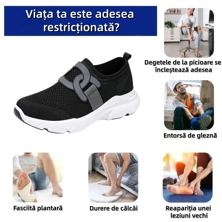 ⏰Ultima zi! Reducere 70% - Nu rata ocazia! ✅️Încălțăminte confortabilă pentru femei cu suport pentru bolta plantară - design ergonomic