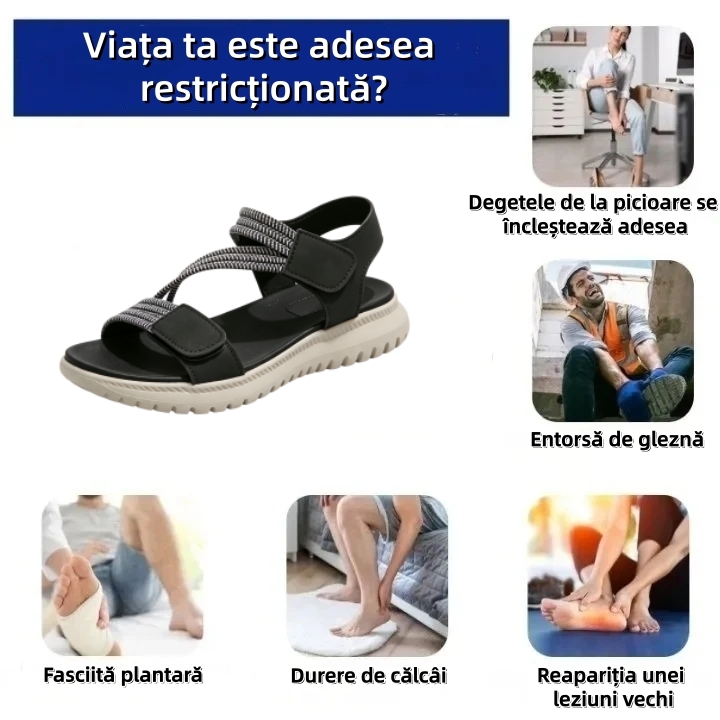 ⏰Ultima zi cu reducere de 70% - Nu rata ocazia!✅️Sandale confortabile cu suport pentru bolta plantară - Design ergonomic