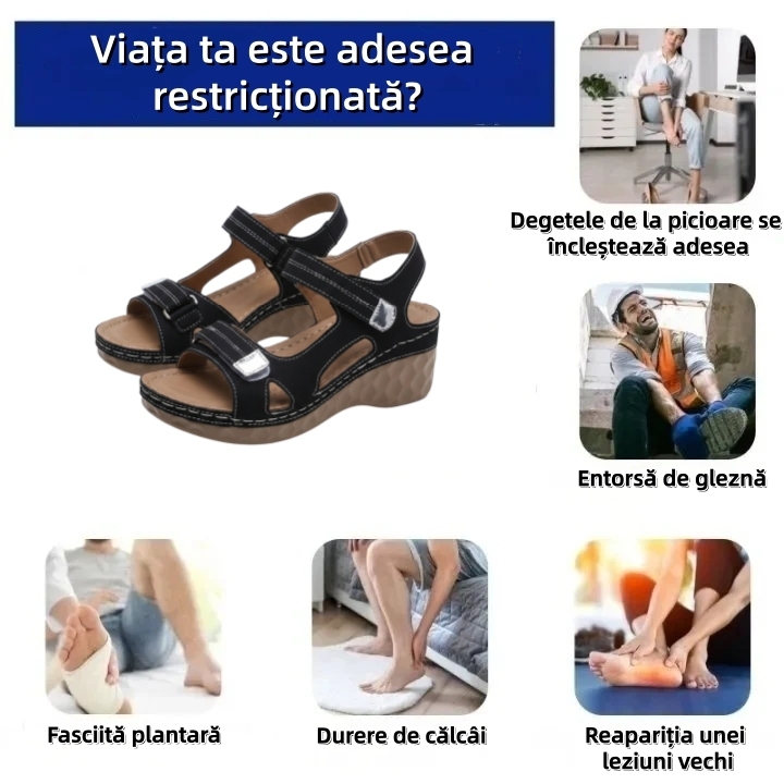 ⏰Ultima zi cu reducere de 70% - Nu rata ocazia!✅️Sandale confortabile cu suport pentru bolta plantară - Design ergonomic