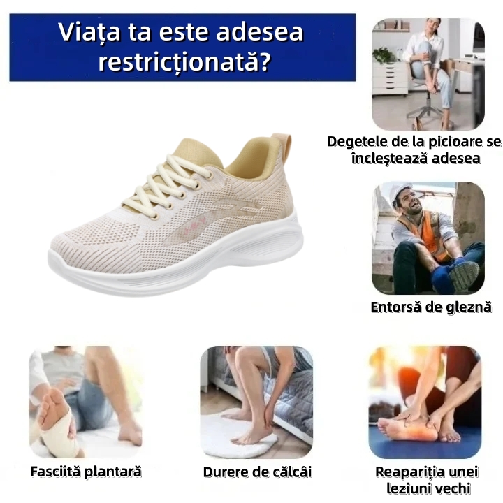 ⏰Ultima zi! Reducere 70% - Nu rata ocazia! ✅️Încălțăminte confortabilă pentru femei cu suport pentru bolta plantară - design ergonomic