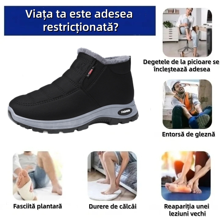 【❗️Ofertă specială de sfârșit de an - 70% reducere - Nu ratați】Ghete ergonomice din lână - ✅️Corectează postura la mers - Calde și rezistente, impermeabile și antiderapante👞