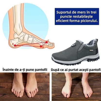 【❗️Oferta specială de astăzi - 70% reducere - Nu ratați】Ghete ergonomice din lână - ✅️Corectează postura la mers - Călduroase, durabile, impermeabile și antiderapante👞