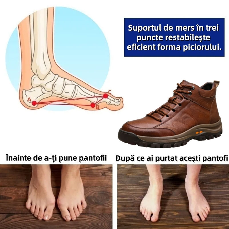 【⏰Oferta specială de astăzi: 70% reducere - Nu ratați】🐂 Pantofi din piele cu design ergonomic, recent îmbunătățiți - ✅️Corectează postura la mers - Impermeabili și antiderapanți 👞Piele italiană selectată
