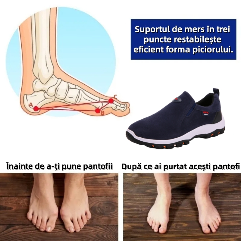 [⏰Astăzi reducere 50% - Nu ratați] Pantofi ortopedici cu design ergonomic - Piele premium + cusuți manual 👞Potriviti pentru plimbări lungi✅️