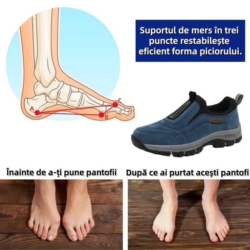 【⏰50% reducere astăzi - Nu ratați】Încălțăminte ortopedică ergonomică - Impermeabilă și antiderapantă💧 Piele întoarsă premium + cusută manual 👞 Spuneți ușor adio durerilor de picioare✅️