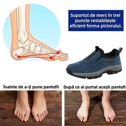 【⏰50% reducere astăzi - Nu ratați】Încălțăminte ortopedică ergonomică - Impermeabilă și antiderapantă💧 Piele întoarsă premium + cusută manual 👞 Spuneți ușor adio durerilor de picioare✅️