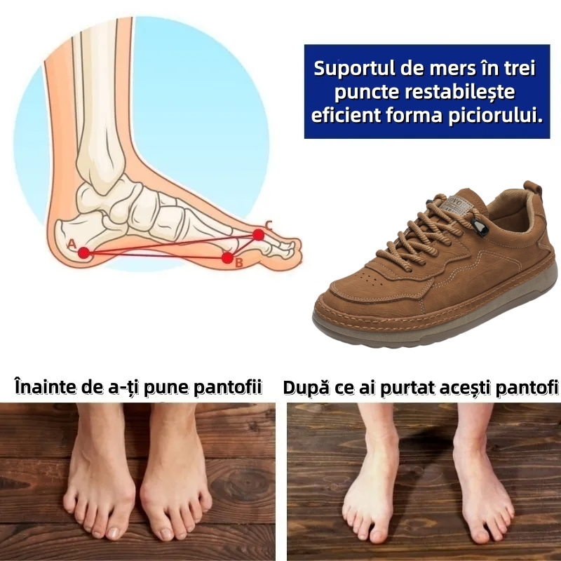 【⏰Oferta specială de astăzi: 70% reducere - Nu ratați!】Pantofi ergonomici din piele pentru drumeții ✅️Rezolvă cu ușurință problemele de durere la picioare - Impermeabili și antiderapanți💧