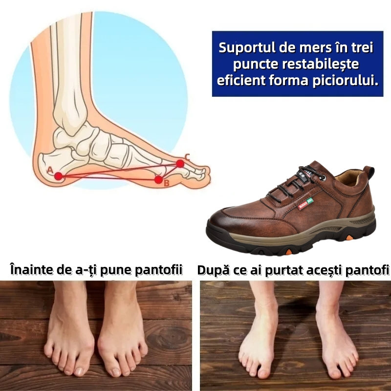 ⏰Reducere de 70% astăzi – Nu ratați ocazia!🐂Pantofi ortopedici din piele de vacă pentru bărbați, impermeabili și antiderapanti,🦶care ameliorează durerile de picioare.