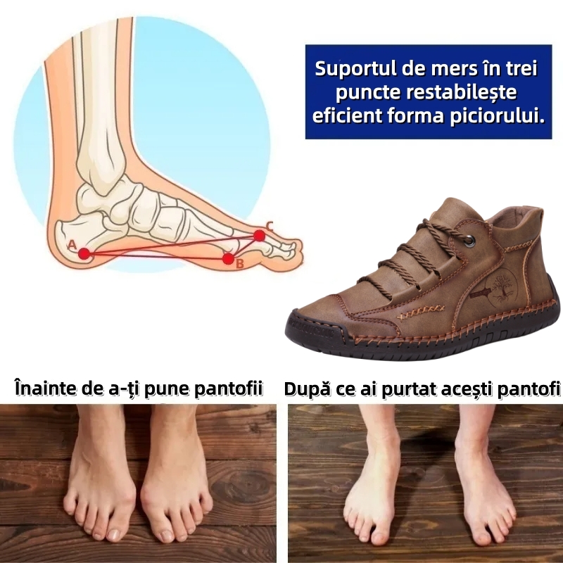 ⏰Reducere de 70% astăzi – Nu ratați ocazia!🐂Pantofi ortopedici din piele de vacă pentru bărbați, impermeabili și antiderapanti,🦶care ameliorează durerile de picioare.