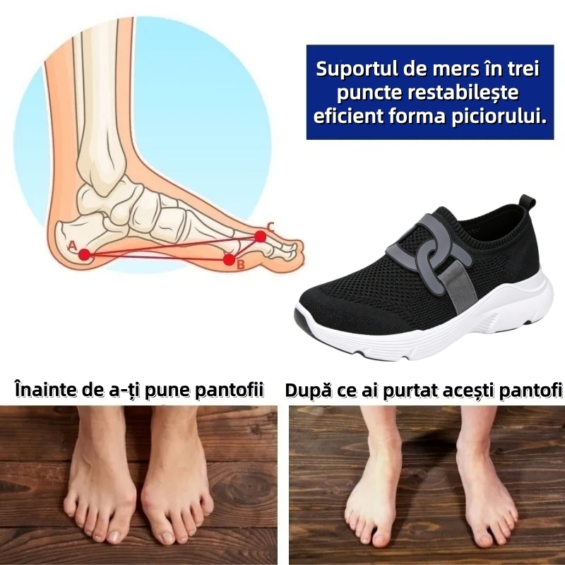 ⏰Ultima zi! Reducere 70% - Nu rata ocazia! ✅️Încălțăminte confortabilă pentru femei cu suport pentru bolta plantară - design ergonomic