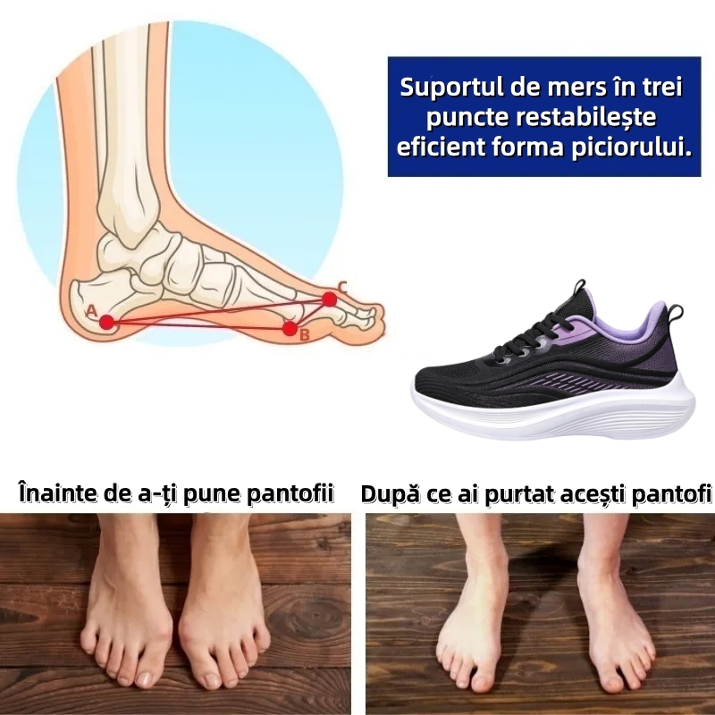 ⏰Ultima zi! Reducere 30% - Nu rata ocazia! ✅️Încălțăminte confortabilă pentru femei cu suport pentru bolta plantară - design ergonomic