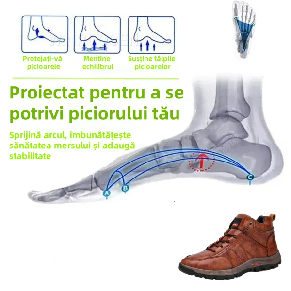 【🔥50% reducere astăzi - nu-l ratați】 Pantofi ortopedici cu design ergonomic - piele de înaltă calitate + cusături manual 👞